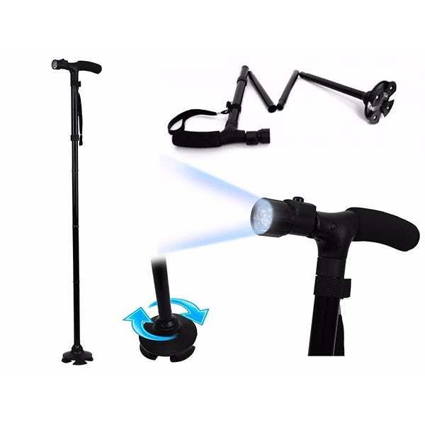 Bastón Ortopédico Plegable con Luz LED