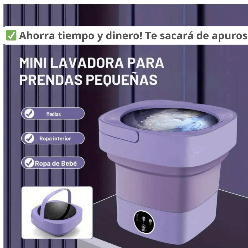 Mini Lavadora SmartWash 👉Ahorra Tiempo y Dinero 🌟Tu aliada diaria para prendas pequeñas!