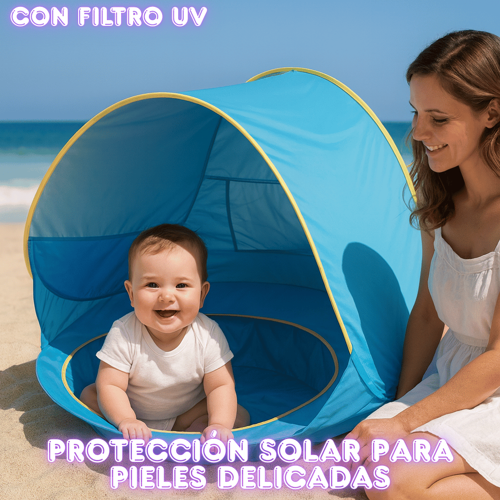 Carpa Piscina 2 en 1 💦 Con Protección UV 🌞 Mantén su Piel Segura Todo el Verano!