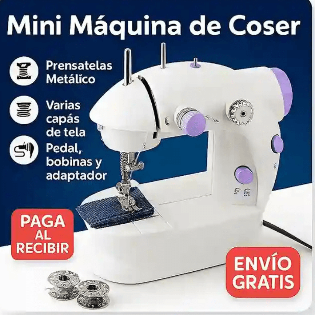 Máquina de Coser Portátil – Repara, Crea, y Soluciona tus Prendas en Minutos 🎁 Incluye Accesorios