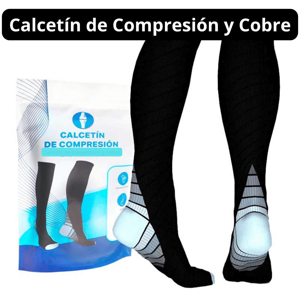 Calcetín de Comprensión con Cobre® Ayuda a Aliviar tu día a día✨✨✨