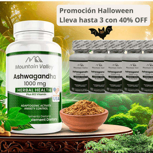 Ashwagandha Premium 1000 mg 🌿 Balance y Vitalidad 🌿 Recupera la calma que el estrés nos quita 🌿