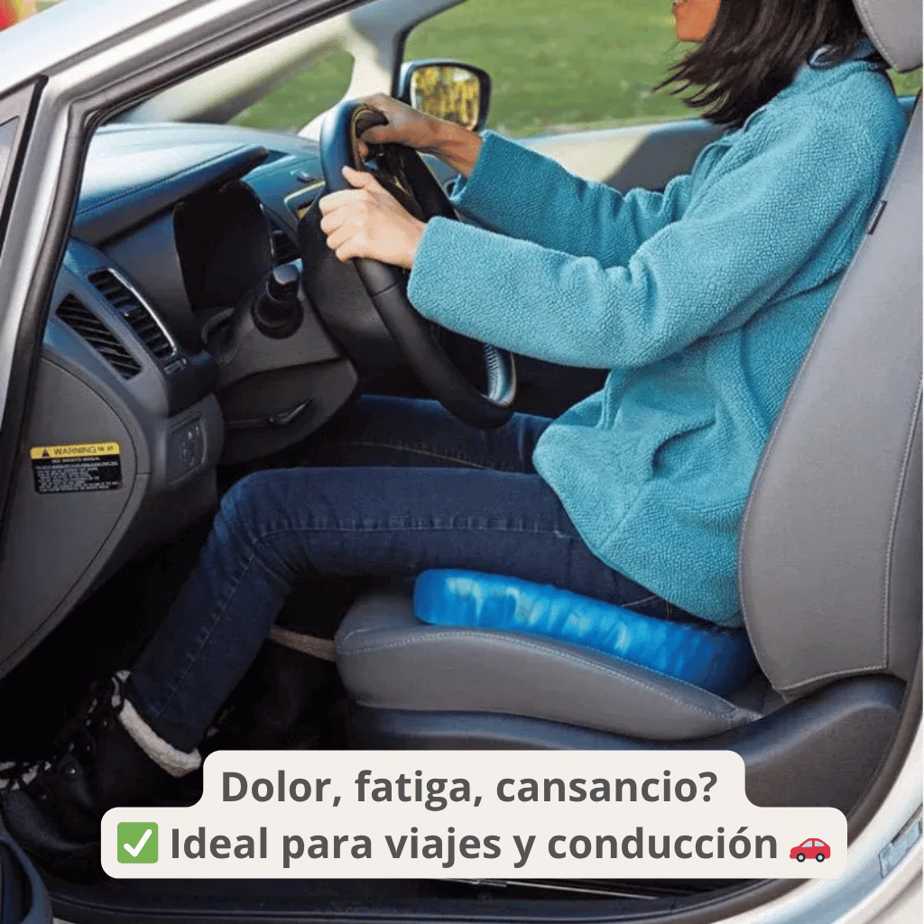 Asiento de Gel Premium Mejora tu Postura 👌 Trabaja, Conduce, Estudia con Mayor Confort