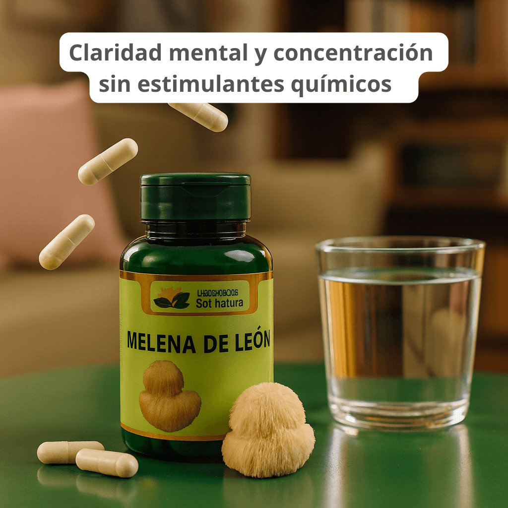 Hongo Natural Melena de León 🌟 Vitalidad Mental 🌟 Potencia tu día con Bienestar!