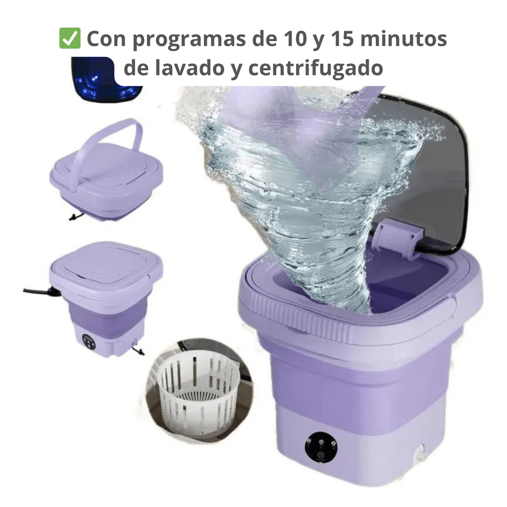 Mini Lavadora SmartWash 👉Ahorra Tiempo y Dinero 🌟Tu aliada diaria para prendas pequeñas!