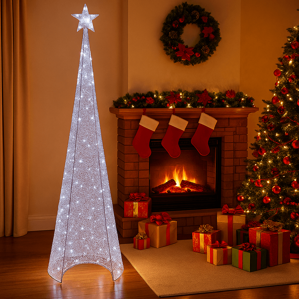 Árbol de Navidad LED 2.1 Metros ✨ Ilumina tu Hogar ✨ Crea un ambiente Alegre y Moderno en Segundos!