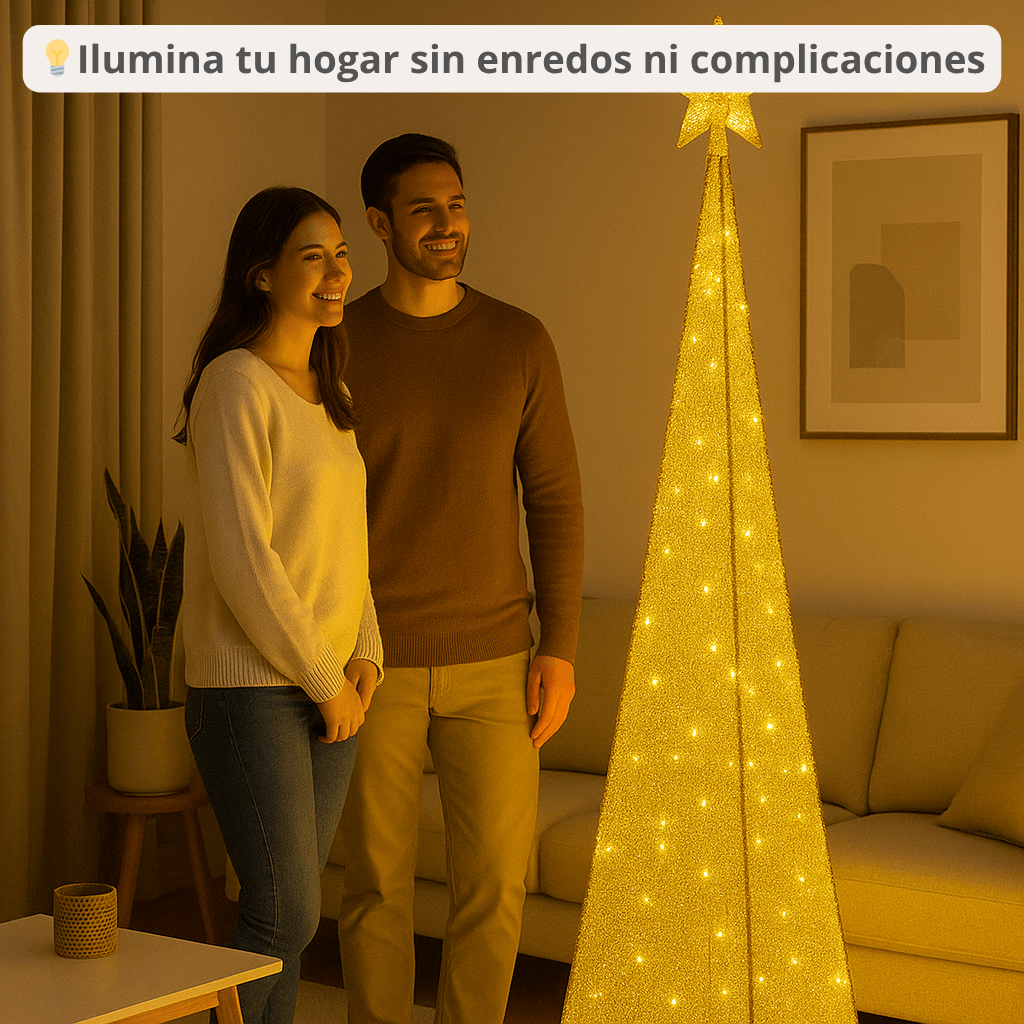 Árbol de Navidad LED 1.2 Metros ✨ Ilumina tu Hogar ✨ Crea un ambiente Alegre y Moderno en Segundos!