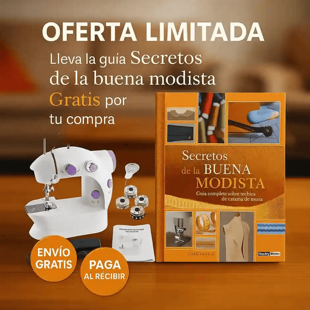 Máquina de Coser Portátil – Repara, Crea, y Soluciona tus Prendas en Minutos 🎁 Incluye Accesorios