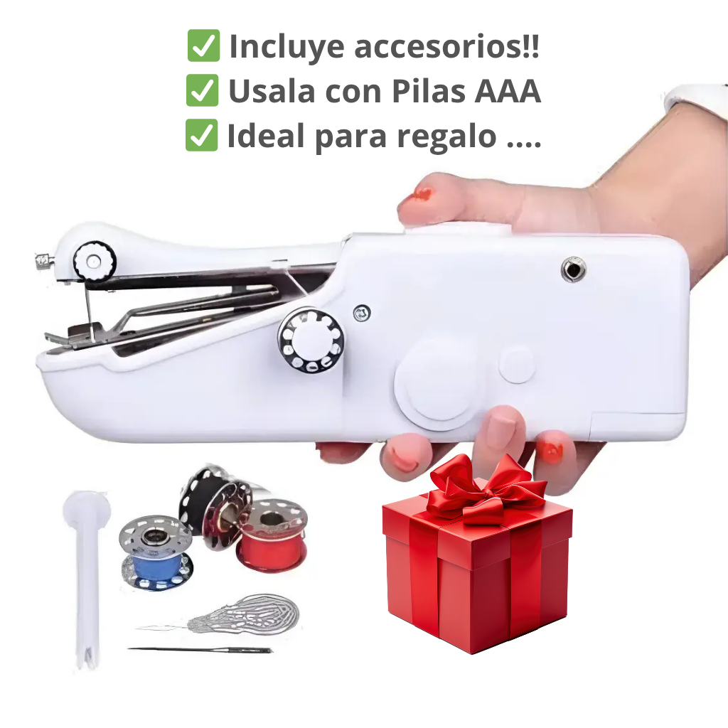 Máquina de Coser Portátil – Repara, Crea, y Soluciona tus Prendas en Minutos 🎁 Incluye Accesorios