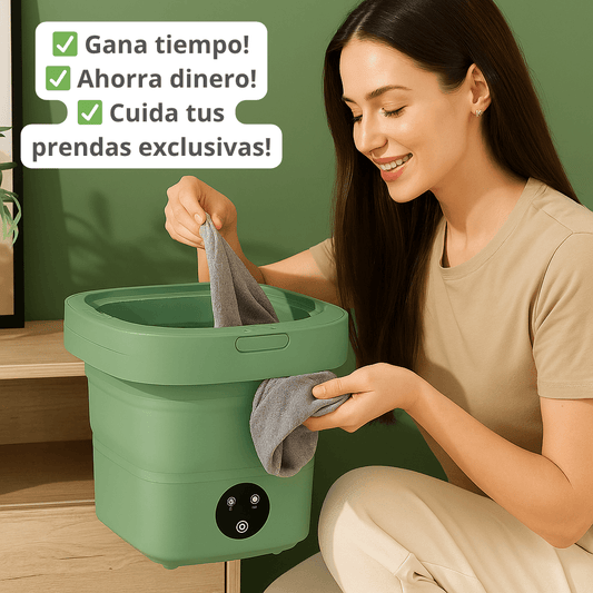 Mini Lavadora SmartWash 👉Ahorra Tiempo y Dinero 🌟Tu aliada diaria para prendas pequeñas!