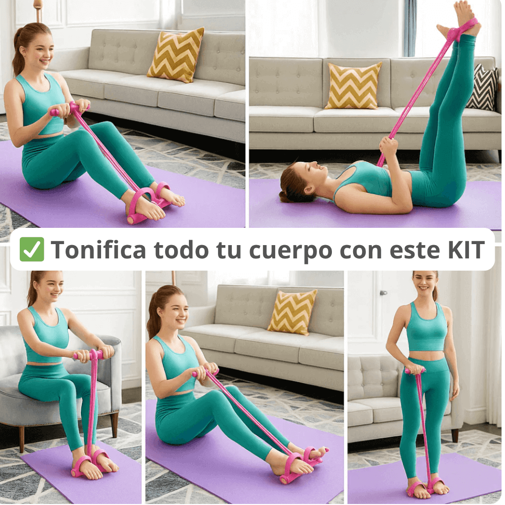 FlexStep 4en1 + 5 Bandas de Resistencia + Guía de Ejercicios Gana Energía día a día ✨