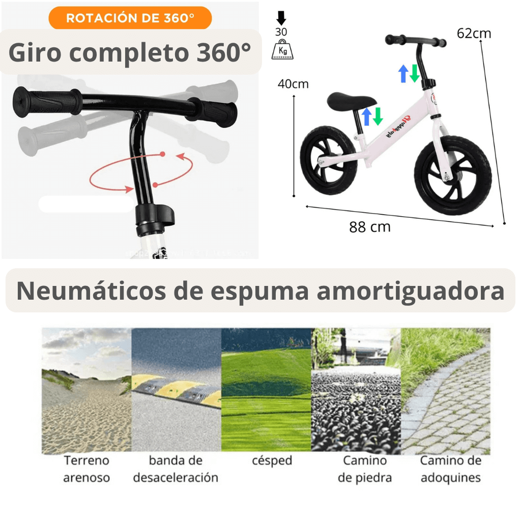 Mini Bike Infantil✨Sus primeros pasos con equilibrio natural