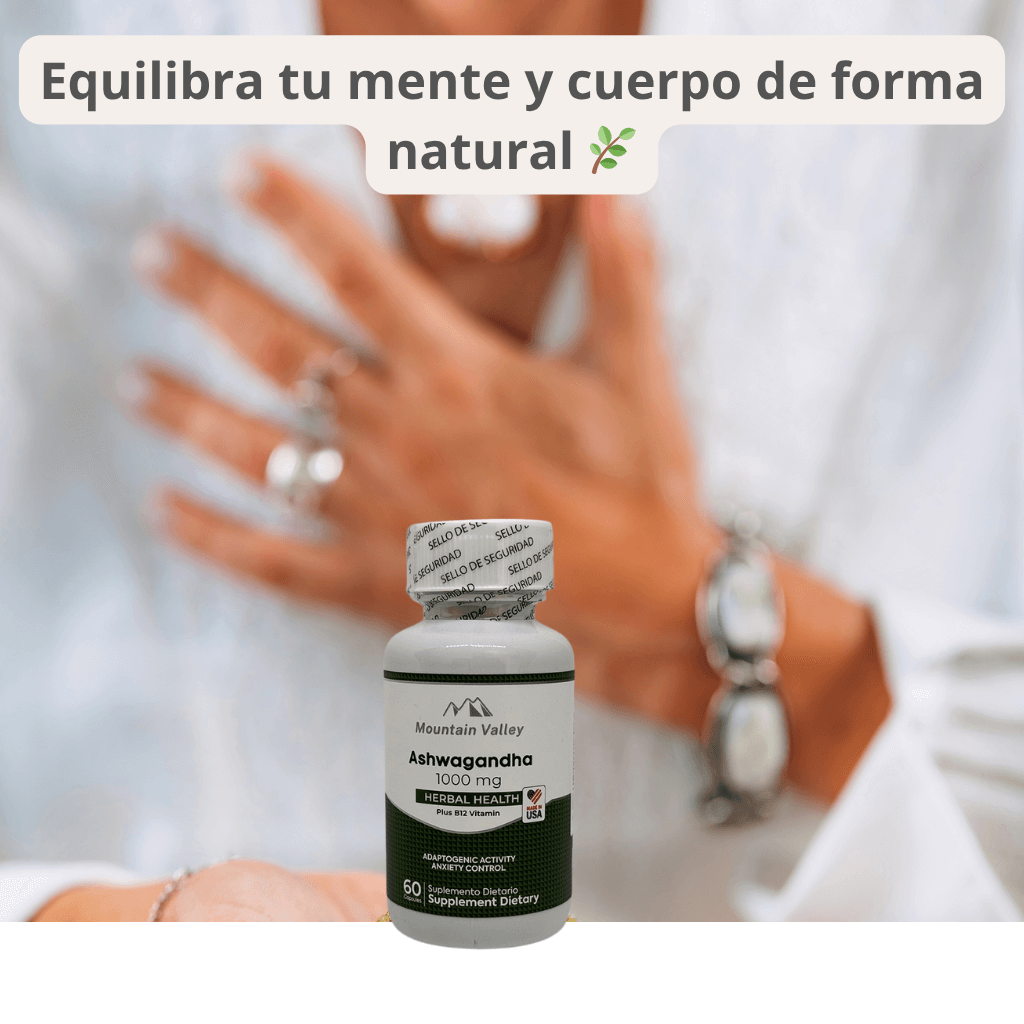 Ashwagandha Premium 1000 mg 🌿 Balance y Vitalidad 🌿 Recupera la calma que el estrés nos quita 🌿