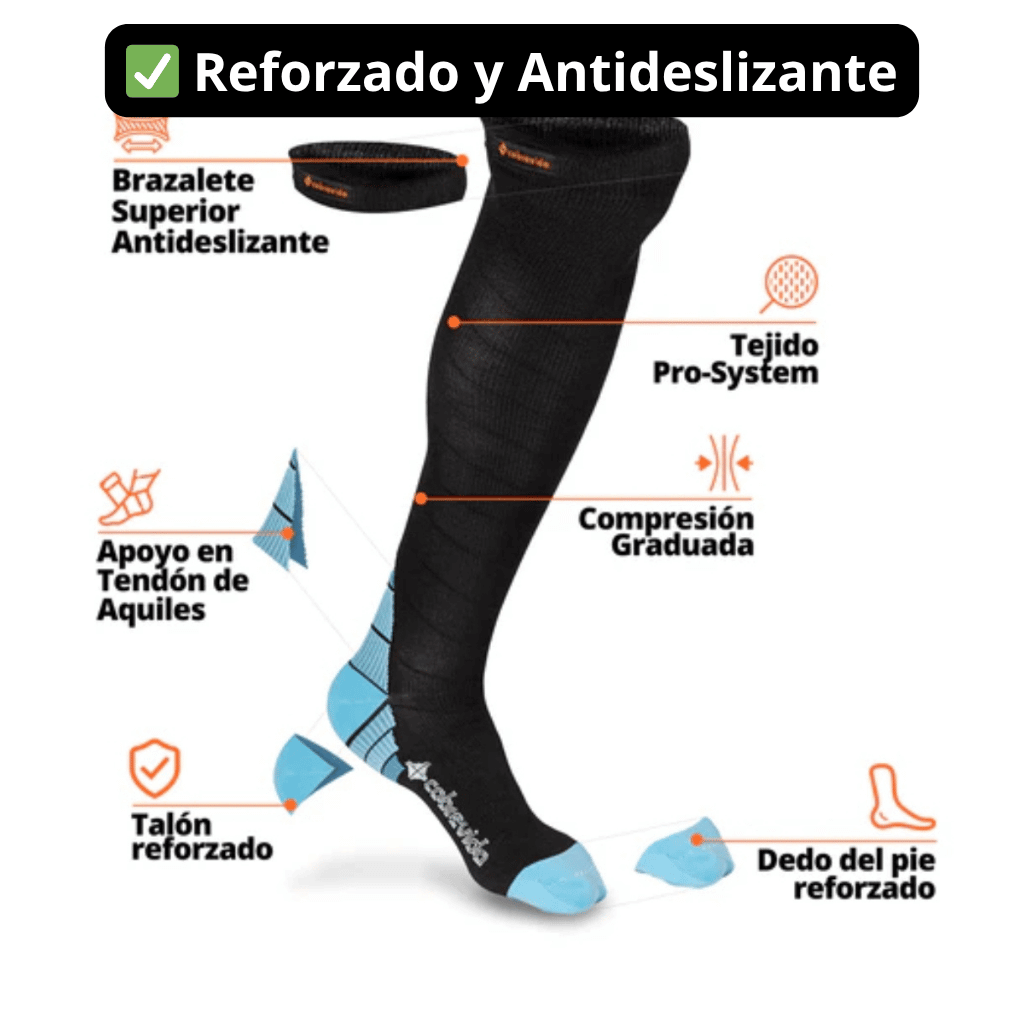 Calcetín de Comprensión con Cobre® Ayuda a Aliviar tu día a día✨✨✨