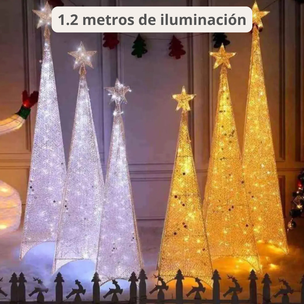 Árbol de Navidad LED 1.2 Metros ✨ Ilumina tu Hogar ✨ Crea un ambiente Alegre y Moderno en Segundos!